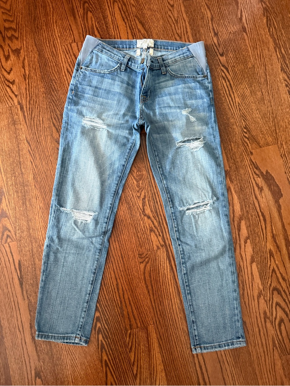 Current/Elliott and Hatch Light Wash Distressed Women's Jeans - Classic Fit